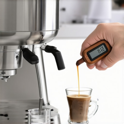 Testing Water Hardness for Espresso Machine Maintenance A barista testing water quality with a TDS meter to prevent scale buildup in an espresso machine.