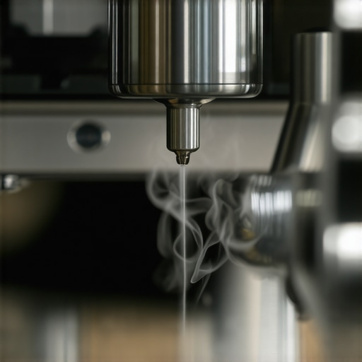 Testing steam quality for latte art A professional steam wand purging dry steam to check for moisture content