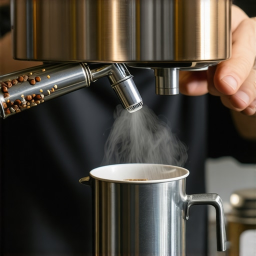 Misting coffee beans with water to reduce static