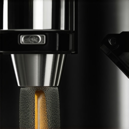 Unsuccessful Espresso Extraction with Channeling An espresso shot channeling through a bottomless portafilter due to poor pre-infusion.