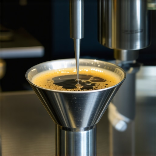 Barista performing WDT distribution on espresso grounds