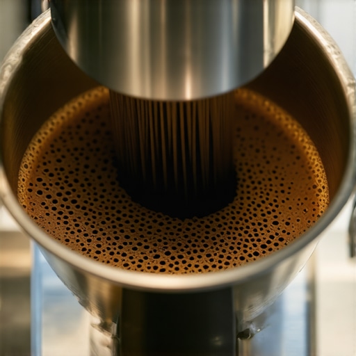 Using a needle tool to distribute coffee grounds in a portafilter basket.